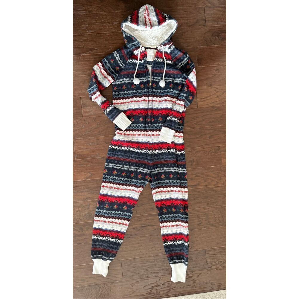 Abercrombie & Fitch Limited Edition Ski Squirrel Fleece Lined One Piece Pajama M